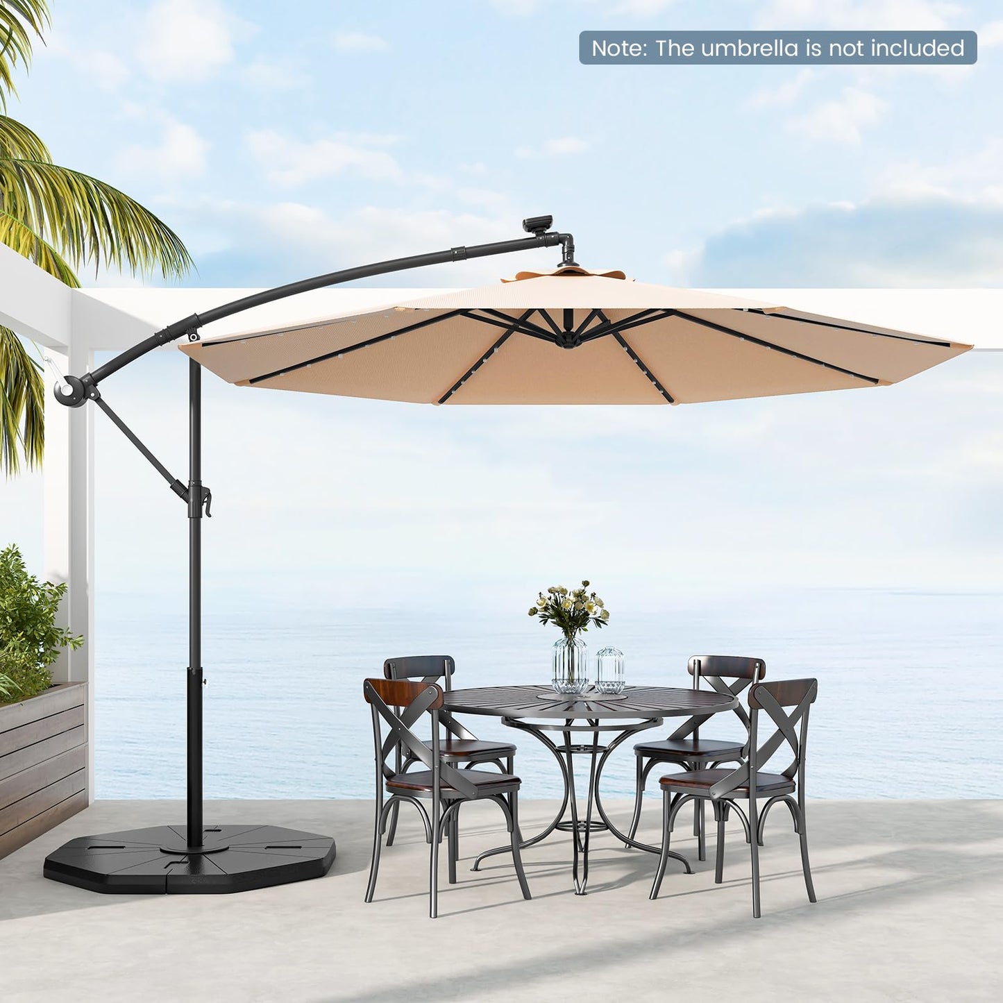 Tangkula 4-Piece Patio Umbrella Base